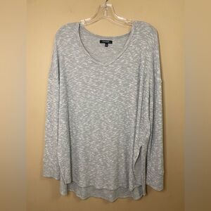 George Grey Heathered Fuzzy Soft Oversized Top